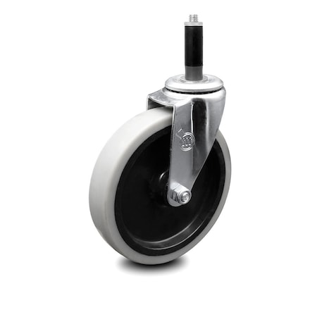 Service Caster 5 Inch Thermoplastic Rubber Wheel 7/8 Inch Expanding Stem Caster SCC SCC-EX05S510-TPRS-78